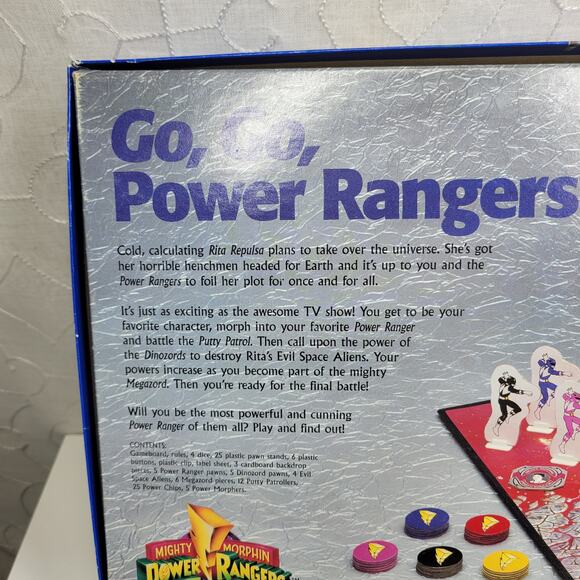Vintage 1993 Mighty Morphin Power Rangers Board Game MB Milton Bradley Complete - Picture 10 of 16